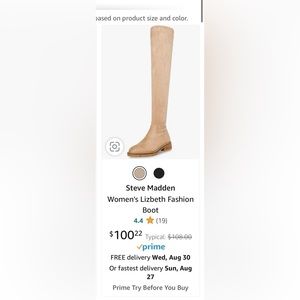 Steve Madden knee high boots in color taupe